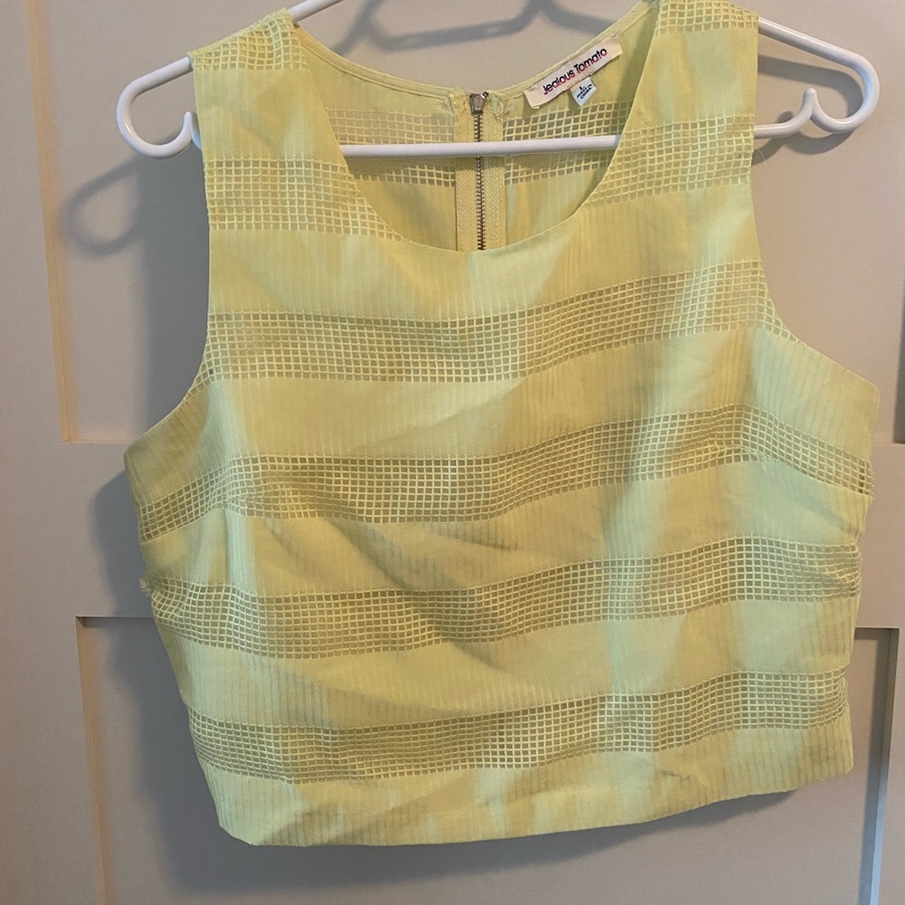 Yellow crop top